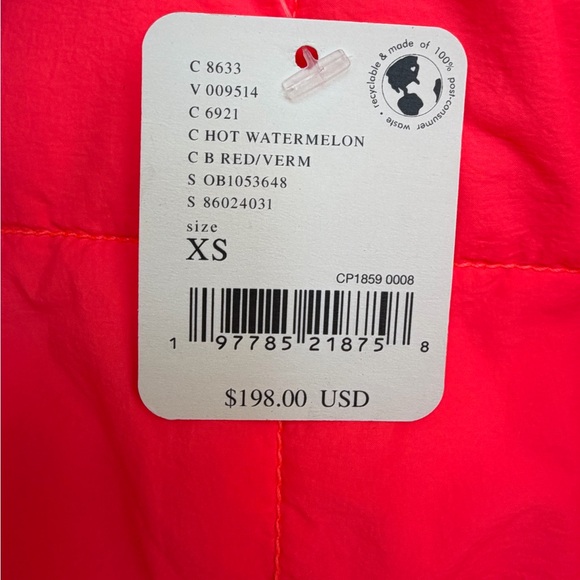 NWT Free People Pippa Packable Puffer in Hot Watermelon, XS - Picture 11 of 14